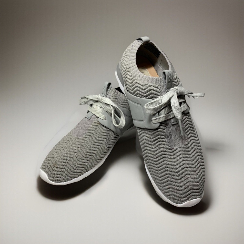 UGG Treadlite Sneakers Womens Size 8.5 Athletic Shoes Gray Lace‎ Up Lightly Worn
